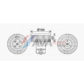 Moteur électrique, pulseur d'air habitacle AVA QUALITY COOLING [BW8570]