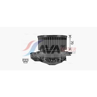Moteur électrique, pulseur d'air habitacle AVA QUALITY COOLING BW8611