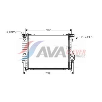 Radiateur, refroidissement du moteur AVA QUALITY COOLING OEM 1719259 Radiateur, refroidissement du moteur AVA QUALITY COOLING OEM 1719259