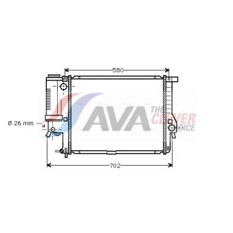 Radiateur, refroidissement du moteur AVA QUALITY COOLING OEM 17111740701