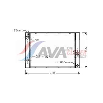 Radiateur, refroidissement du moteur AVA QUALITY COOLING BWA2338