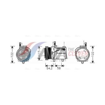 Compresseur, climatisation AVA QUALITY COOLING BWAK059