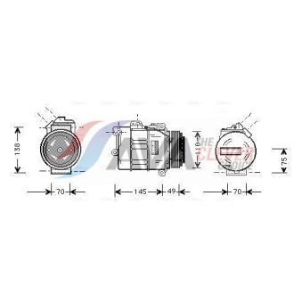 Compresseur, climatisation AVA QUALITY COOLING OEM 8377241