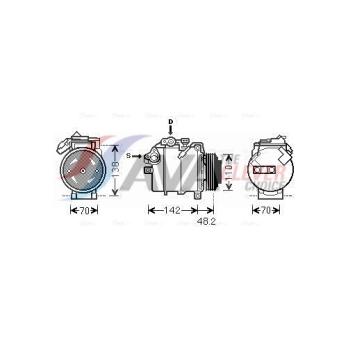 Compresseur, climatisation AVA QUALITY COOLING BWAK385