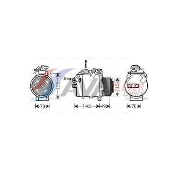 Compresseur, climatisation AVA QUALITY COOLING OEM 4472601852
