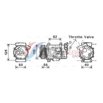 Compresseur, climatisation AVA QUALITY COOLING BWAK416