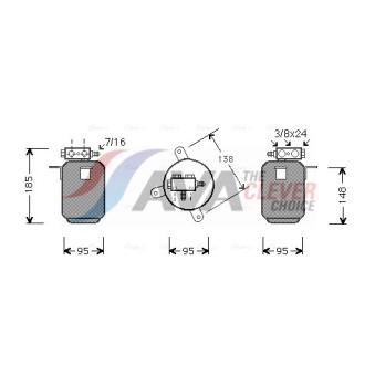 Filtre déshydratant, climatisation AVA QUALITY COOLING OEM 1376733