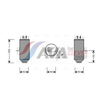 Filtre déshydratant, climatisation AVA QUALITY COOLING [BWD217]