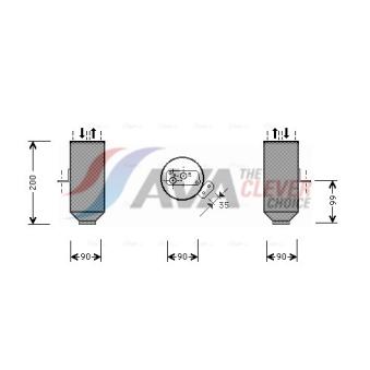 Filtre déshydratant, climatisation AVA QUALITY COOLING OEM 64528372979