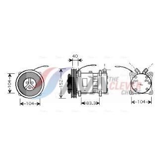 Compresseur, climatisation AVA QUALITY COOLING OEM 6259932