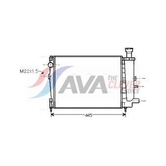 Radiateur, refroidissement du moteur AVA QUALITY COOLING CN2027
