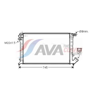 Radiateur, refroidissement du moteur AVA QUALITY COOLING OEM 133057