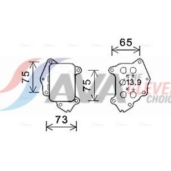 Radiateur d'huile AVA QUALITY COOLING OEM 114275805976 Radiateur d'huile AVA QUALITY COOLING OEM 114275805976