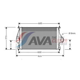 Intercooler, échangeur AVA QUALITY COOLING CN4050
