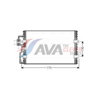 Condenseur, climatisation AVA QUALITY COOLING CN5093 pour CITROEN JUMPY 1.9 D 70 - 69cv
