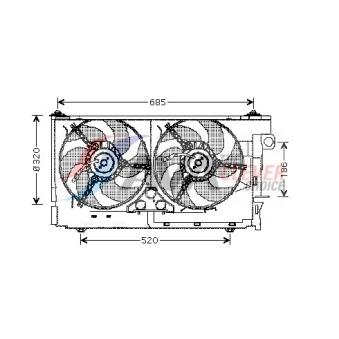 Ventilateur, refroidissement du moteur AVA QUALITY COOLING CN7516