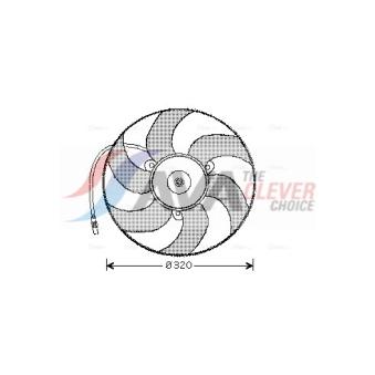 Ventilateur, refroidissement du moteur AVA QUALITY COOLING CN7519