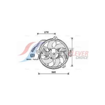 Ventilateur, refroidissement du moteur AVA QUALITY COOLING CN7536 pour RENAULT MODUS 2.0 HDi - 110cv