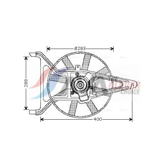Ventilateur, refroidissement du moteur AVA QUALITY COOLING CN7539
