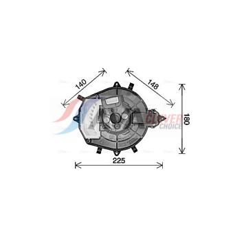 Moteur électrique, pulseur d'air habitacle AVA QUALITY COOLING OEM 6441W8