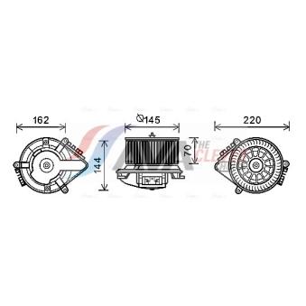 Moteur électrique, pulseur d'air habitacle AVA QUALITY COOLING [CN8507]