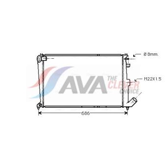 Radiateur, refroidissement du moteur AVA QUALITY COOLING CNA2066