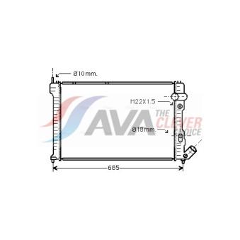Radiateur, refroidissement du moteur AVA QUALITY COOLING [CNA2071]