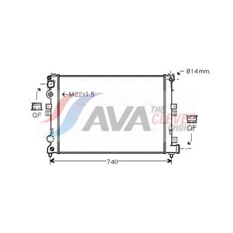 Radiateur, refroidissement du moteur AVA QUALITY COOLING CNA2079