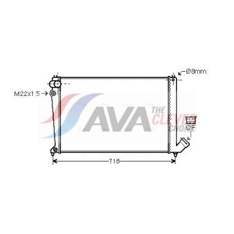Radiateur, refroidissement du moteur AVA QUALITY COOLING OEM 1301GE
