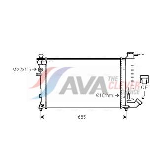 Radiateur, refroidissement du moteur AVA QUALITY COOLING OEM 1331N0