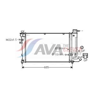 Radiateur, refroidissement du moteur AVA QUALITY COOLING OEM 1331L7
