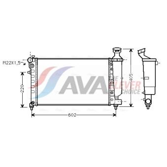 Radiateur, refroidissement du moteur AVA QUALITY COOLING OEM 1331TG