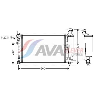 Radiateur, refroidissement du moteur AVA QUALITY COOLING OEM 1301HX