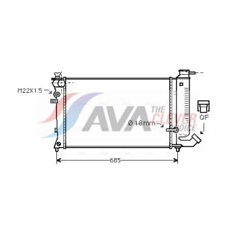 Radiateur, refroidissement du moteur AVA QUALITY COOLING OEM 1331H7