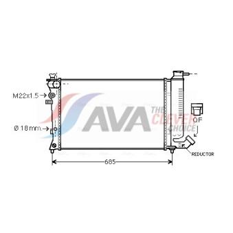 Radiateur, refroidissement du moteur AVA QUALITY COOLING OEM 1301GM