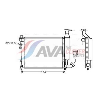 Radiateur, refroidissement du moteur AVA QUALITY COOLING OEM 133007 Radiateur, refroidissement du moteur AVA QUALITY COOLING OEM 133007