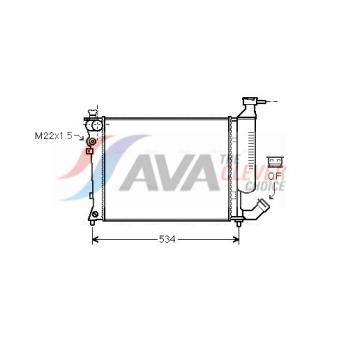 Radiateur, refroidissement du moteur AVA QUALITY COOLING CNA2154