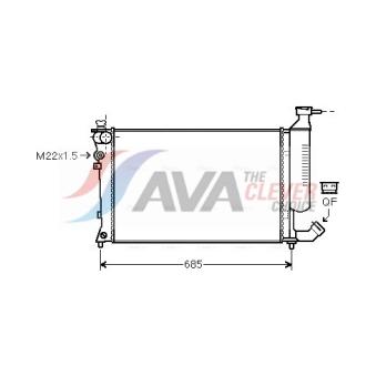 Radiateur, refroidissement du moteur AVA QUALITY COOLING CNA2155