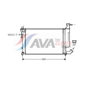 Radiateur, refroidissement du moteur AVA QUALITY COOLING OEM 1330R9