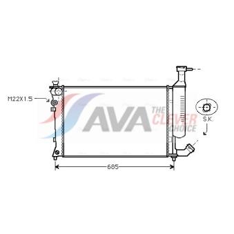 Radiateur, refroidissement du moteur AVA QUALITY COOLING OEM 133303