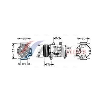 Compresseur, climatisation AVA QUALITY COOLING OEM 6453YA