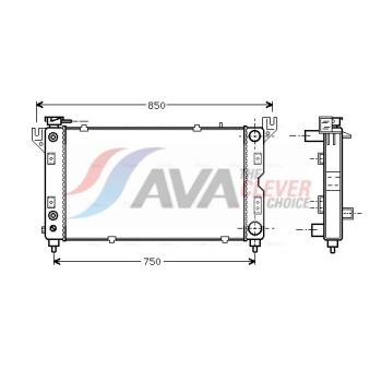 Radiateur, refroidissement du moteur AVA QUALITY COOLING CR2028