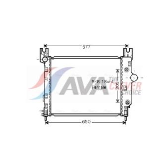 Radiateur, refroidissement du moteur AVA QUALITY COOLING [CR2091]
