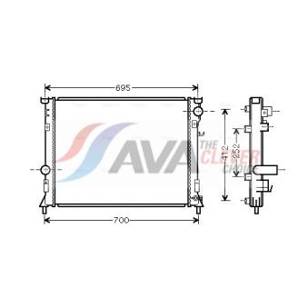 Radiateur, refroidissement du moteur AVA QUALITY COOLING CR2097