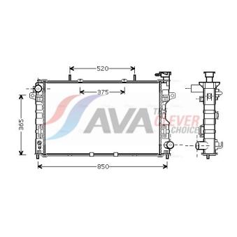 Radiateur, refroidissement du moteur AVA QUALITY COOLING OEM 4677524aa