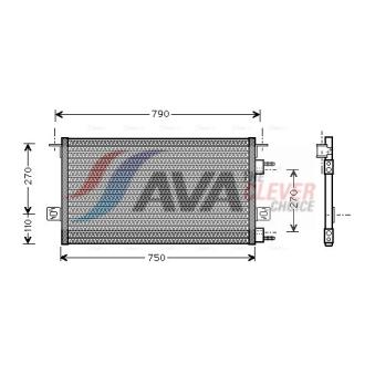 Condenseur, climatisation AVA QUALITY COOLING OEM 4682589