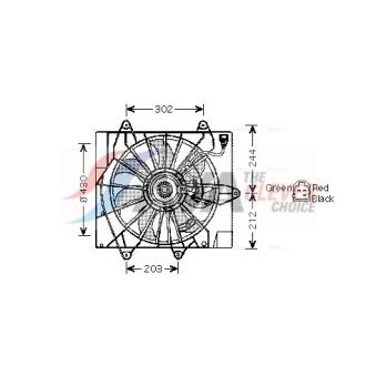 Ventilateur, refroidissement du moteur AVA QUALITY COOLING CR7512