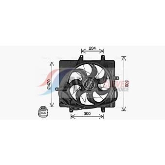 Ventilateur, refroidissement du moteur AVA QUALITY COOLING CR7514