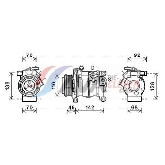 Compresseur, climatisation AVA QUALITY COOLING OEM 55111417AE