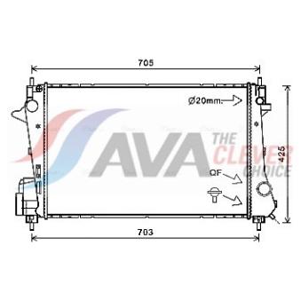 Radiateur, refroidissement du moteur AVA QUALITY COOLING [CT2060]